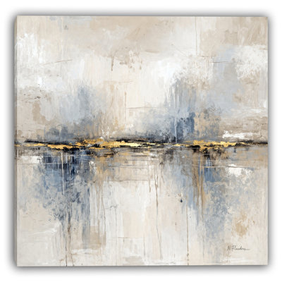Gold Horizon Wrapped Canvas Wall Art