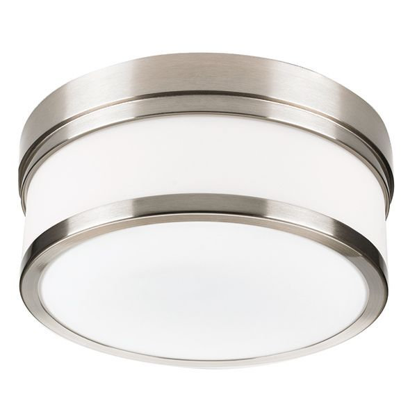 Plafonnier encastré en verre Zaccaria, Chrome brossé, H 5,75 po x l 14 po x P 14 po