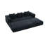 Canapé-lit pliant de 78 po avec accoudoirs amovibles en forme de L, canapé-lit modulaire en chenille désossé escamotable, canapé-lit pliable en mousse à mémoire de forme pour petits espaces-2070532824