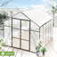 Base surélevée en polycarbonate à effet de serre et serres en aluminium robuste-113997902