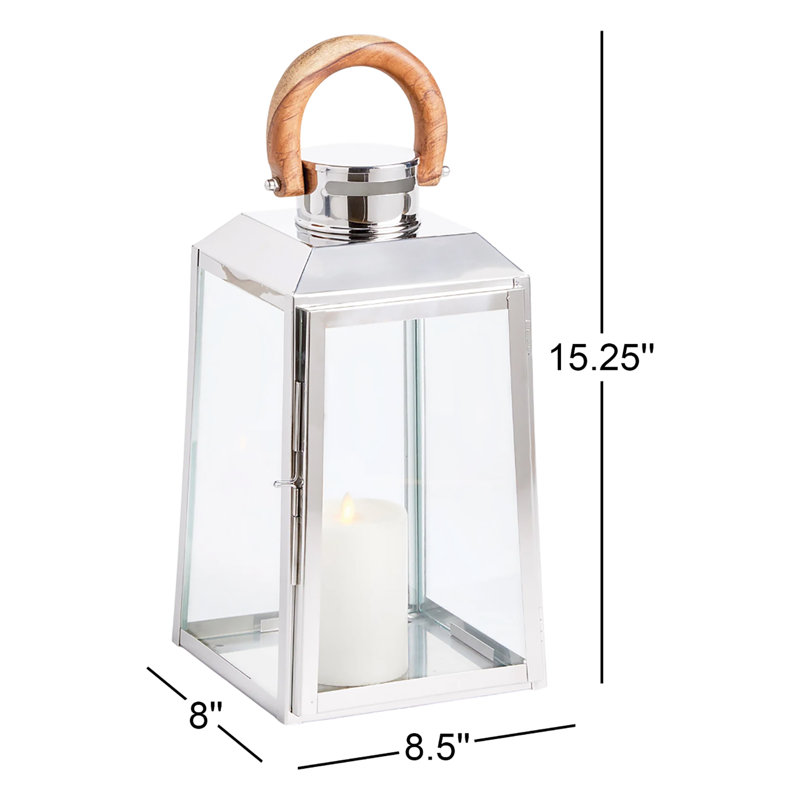 Lantern, 15.25" H x 8.50" W x 8" D