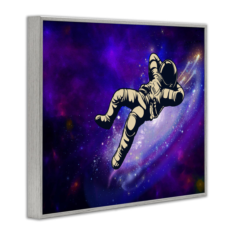L'astronaute relaxant dans l'espace, estampe numérique, conception par Jesse Keith, Estampe numérique Farmhouse