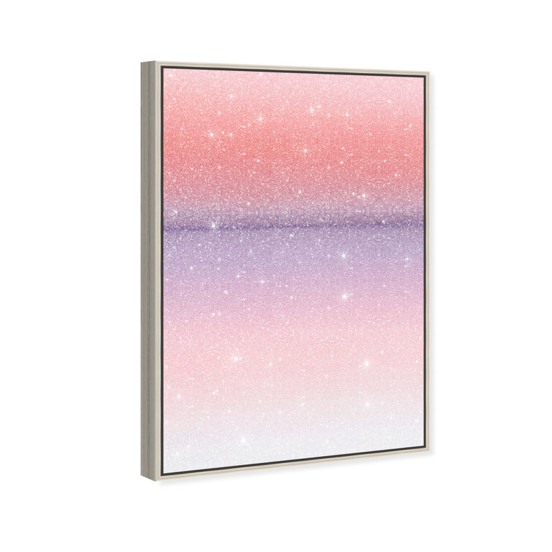 Peach Coastline II Print by Oliver Gal, 16"H x 11"W, Silver Floater Frame