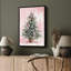 «Rose Christmas Tree with Bows Pastel Holiday Decor», art mural encadré-1166563482-1166563483