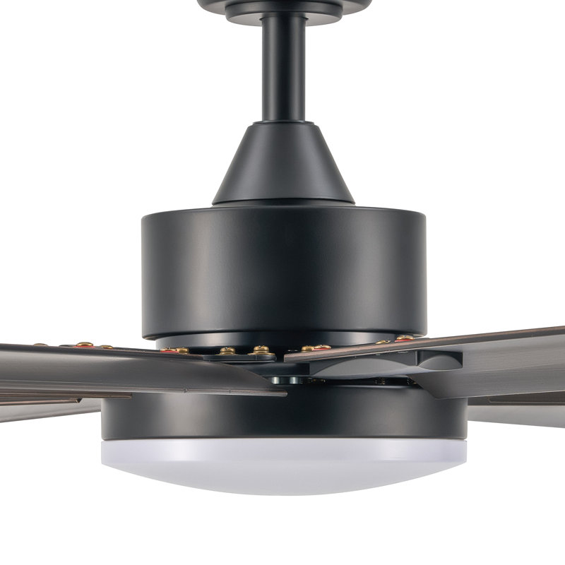 72" 6 - Blade Aluminum LED Ceiling Fan with Dimmable Light and Remote, Bronze, Bronze