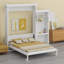 Grand lit escamotable avec persiennes et plusieurs tablettes de rangement-1023772012