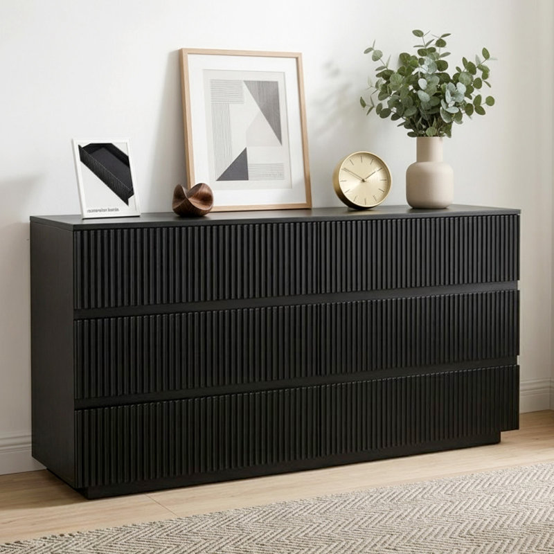 Commode thermoformée 55 po, Noir