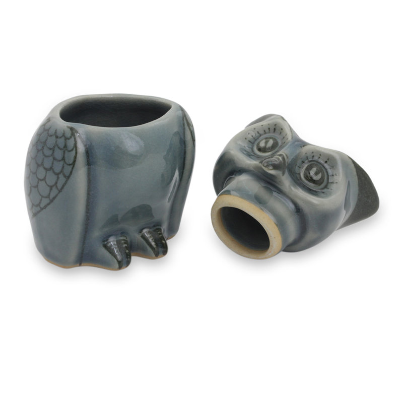 Pot de rangement hibou