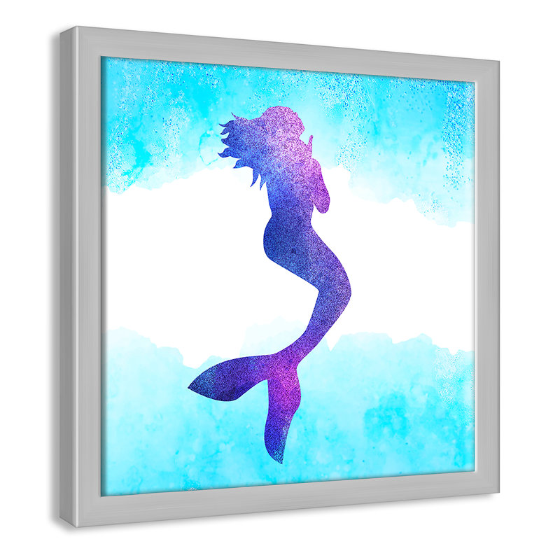 Toujours être un sirène 1, H 13 po x l 13 po x P 1,19 po, Encadré de boîte argent