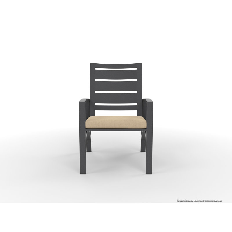 Arc Outdoor Bar Stool, Carbon Black, Surpass Stone