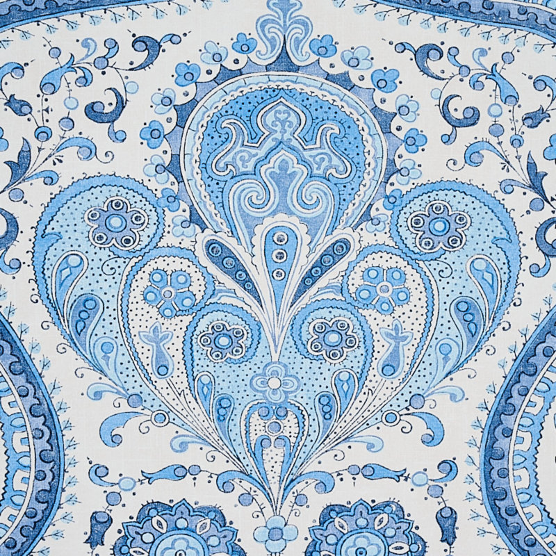 Papier peint Paisley Court, Bleu