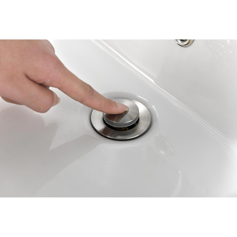 Centerset 2-handle Bathroom Faucet with Drain Assembly, Brushed Nickel