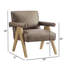 Nessi Modern Faux Leather Arm Chair - Espresso-1966161695