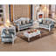 Fauteuil capitonné en tissu de luxe European Light