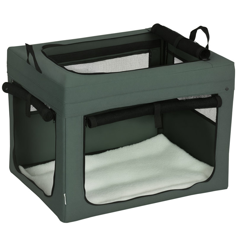 Pet Carrier with 1 Door, Grey, 51cm H x 69cm W x 51cm D