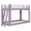 Lit superposé bas simple, lit superposé convertible en bois avec échelle réversible et barrières de sécurité, violet et blanc-1518713980-1518713981
