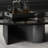 Simple round tempered glass coffee table-104563829