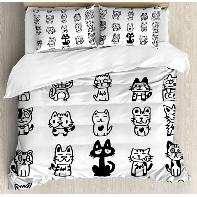Cat Modern & Contemporary Duvet Cover