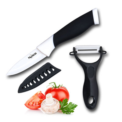 New England Cutlery 3 Piece Ceramic Assorted Knife Set