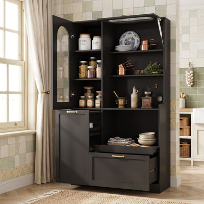 Garde-manger avec armoire, tiroir et tablettes réglables