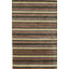 5x8 Multicolor Hand-Knotted Wool Harmonic Earth Tones Striped Modern Contemporary Carpet Rug