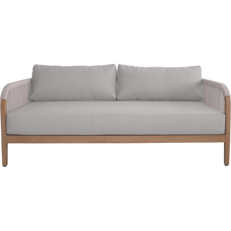 Jessalin 68'' Metal Outdoor Loveseat, Grey