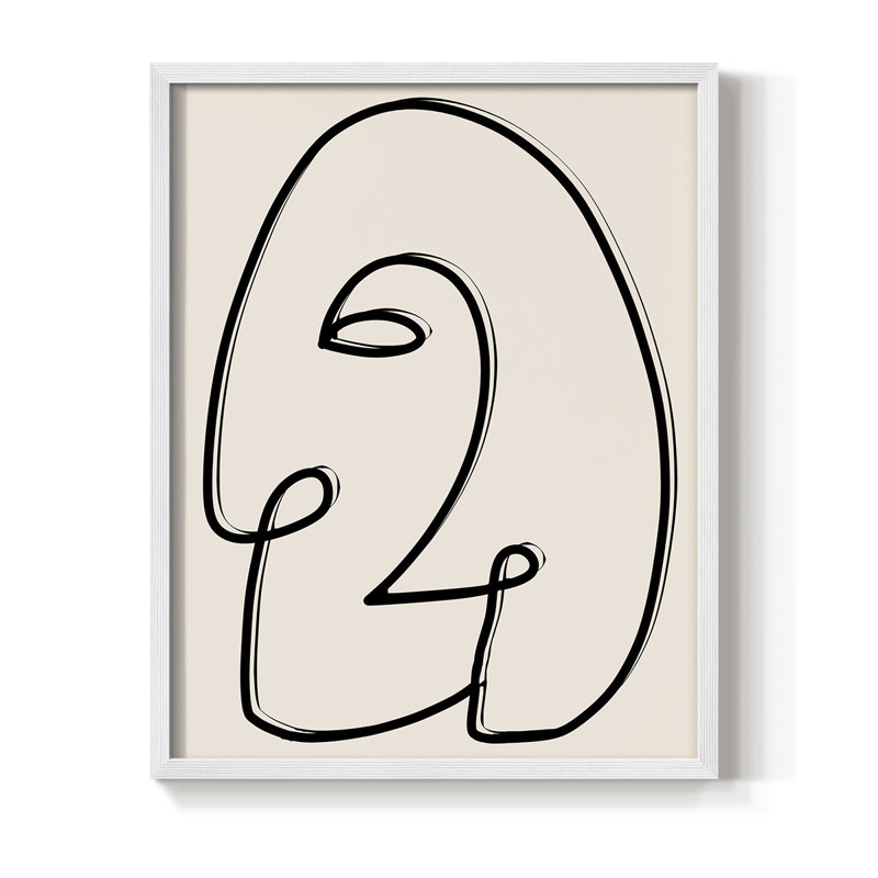 Face It II, reproduction encadrée - bois massif, H 10 po x l 8 po, Blanc