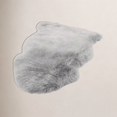 Knightdale Quiet Gray Sheepskin Rug