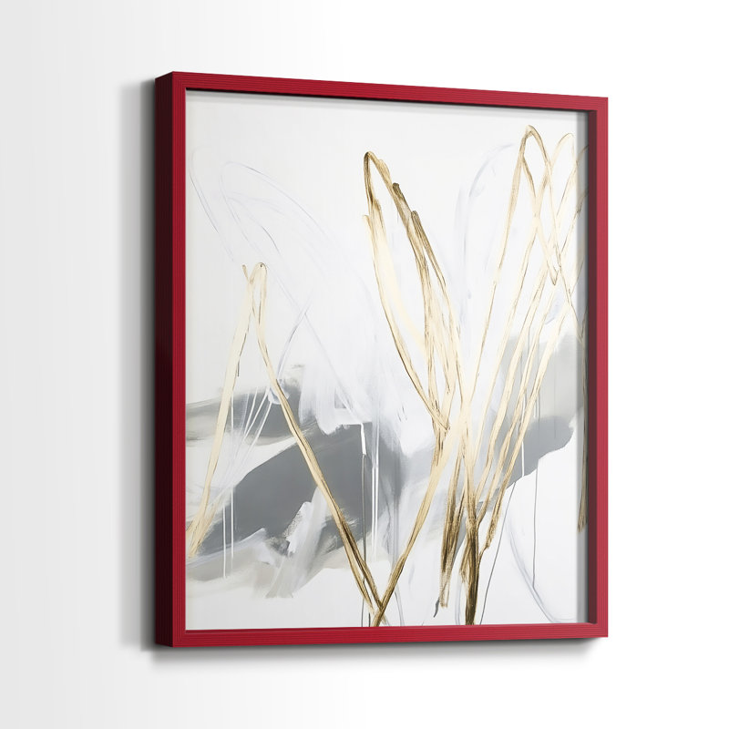 "ABSTRACT Series DCC XXIV" par J Paul, H 11 po x l 9 po, Rouge
