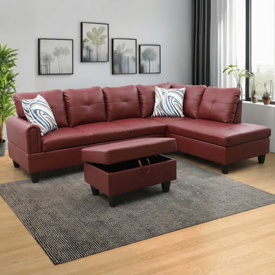 Canapé modulaire en similicuir 3 pièces