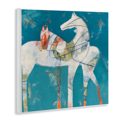 «In Sync Abstract Horse paire», par Dianna Fritzler
