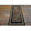 Tapis gris antique en laine et coton crocheté Antique American