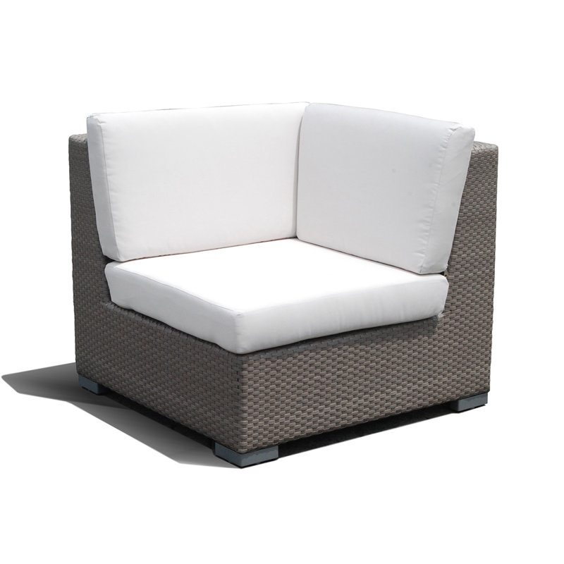 Pacific Outdoor Corner Wedge Lounge Chair, Sunbrella Canvas 5453, Chocolate
