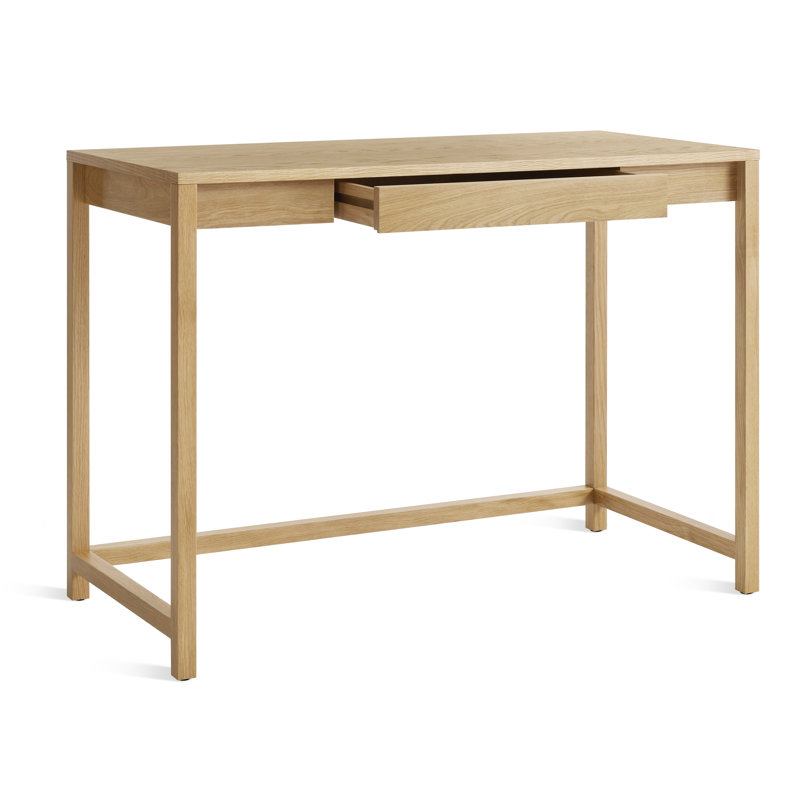 Open Plan Writing Desk, White Oak, 30" H x 42" W x 20" D