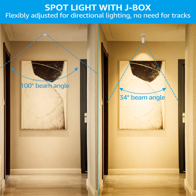 5.51'' 1 -Light Fixed Track Track Kit with Dimmable and Adjustable Head
