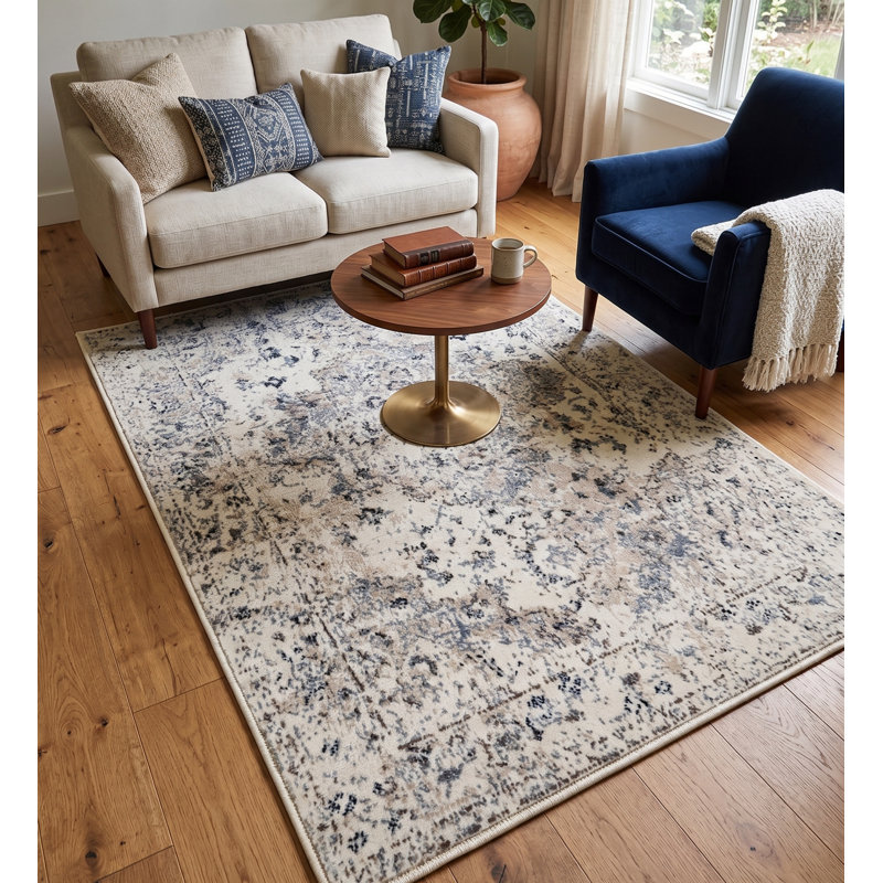 Tapis oriental crème / gris Tonia, Rectangle 3 pi 3 po x 4 pi 11 po
