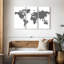 Carte du monde Aliaz BW Stripes-115301090