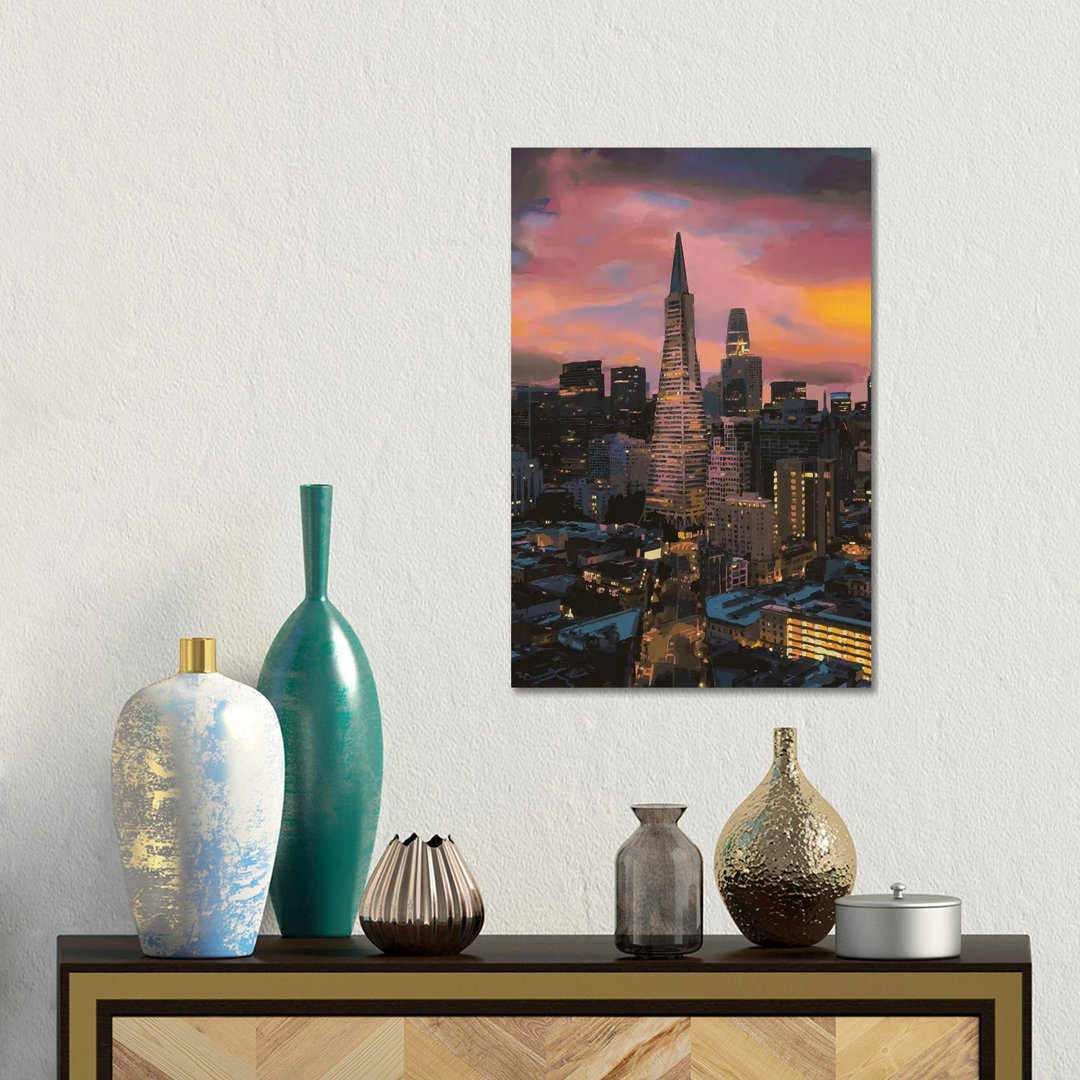 Transamerica Pyramid von Marco Barberio - Galerie-verpackte Leinwand Giclée