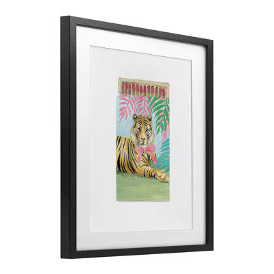 «Tropical Tiger Matchbook», reproduction sous verre encadrée, design par Lanie Loreth
