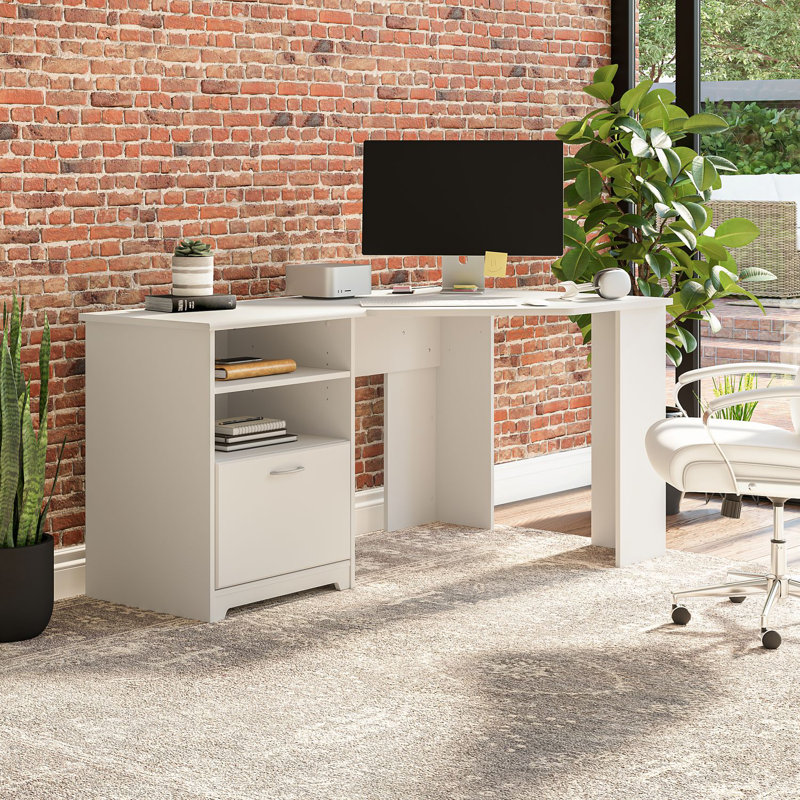 Bureau d'angle réversible Huckins, Blanc