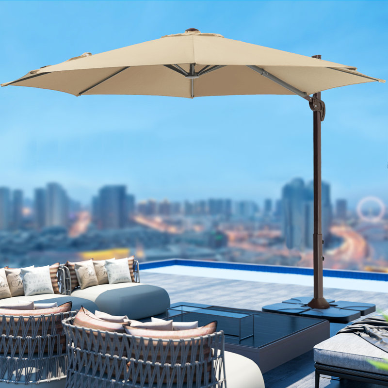 Parasol en porte-à-faux 10 pi Germar, Beige