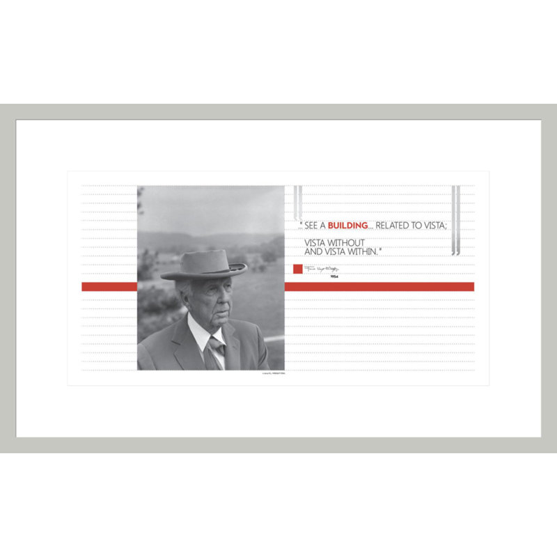 See a Building by Frank Lloyd Wright - Framed Giclee Print, 13.66" H x 21.75" W