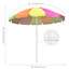 Parasol de plage 78,78 po Braely-1993716856