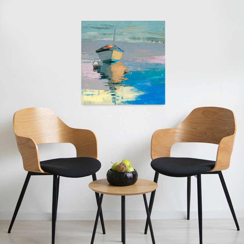 Spellbound Abstract Coastal Ocean Art, 24" H x 24" W