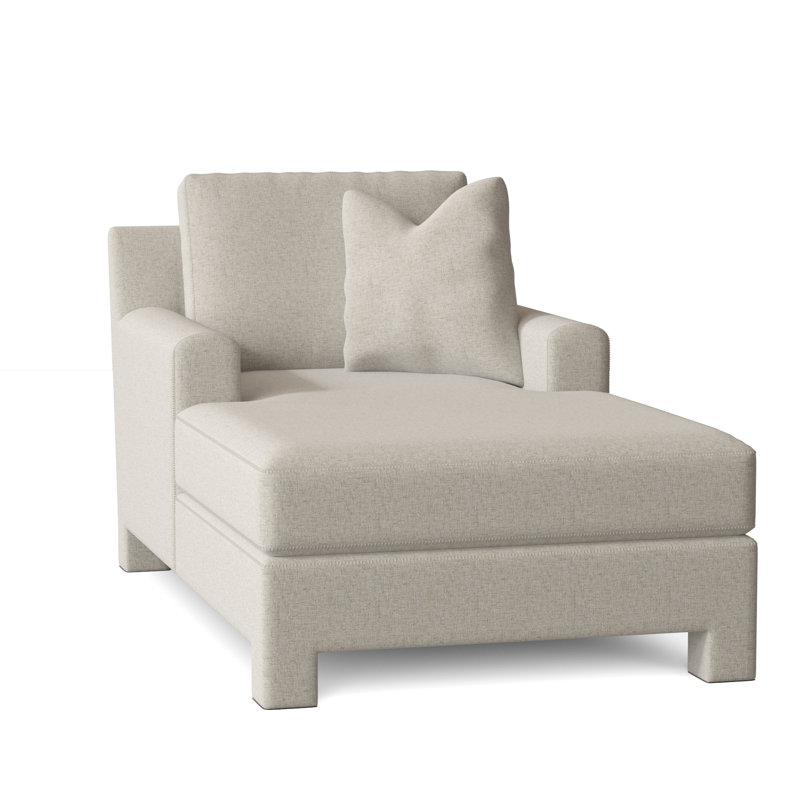Mily Chaise Lounge, Cream Linen 1429-002