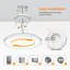 Plafonnier encastré DEL à DEL, luminaire câblé 9 pouces 18K 3000K / 4000K / 5000K 9 pouces, lampe ronde blanche ultra-mince pour porche de cuisine, couloir de chambre à coucher, escalier, sous-sol, paquet de 1 non réglable