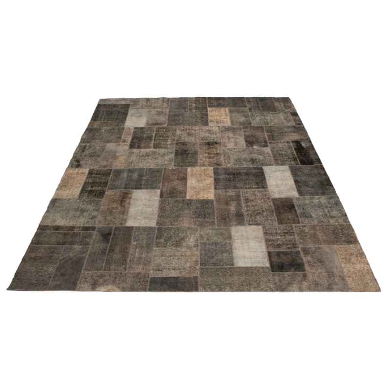 Tapis bleu sarcelle en laine noué à la main 11 pi 6 po x 14 pi 8 po