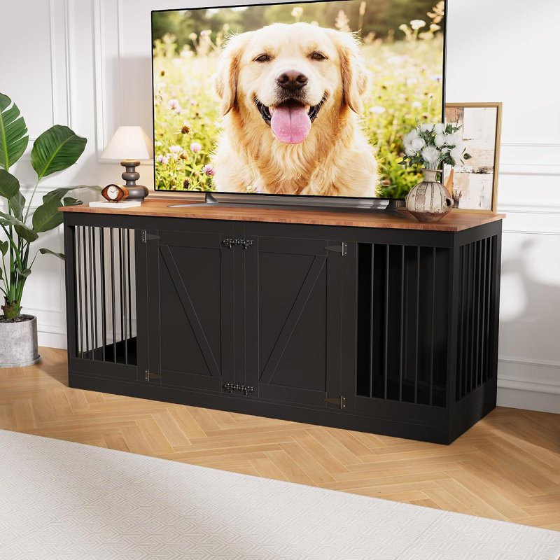Meuble pour chien 70 po, Black
