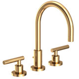 East Linear Widespread Bathroom Faucet with Drain Assembly