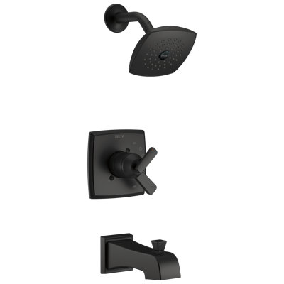 Ashlyn 17 Series Matte Black Tub Shower Faucet Set, Dual-Function Shower Trim Kit, Shower Fixtures, Bathtub Faucet Set, Shower Handle, Matte Black (Valve Not Included)